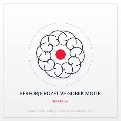 Ferforje Rozet ve Göbek Motifi
