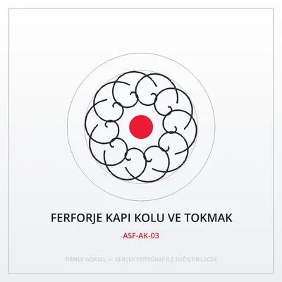Ferforje Kapı Kolu ve Tokmak