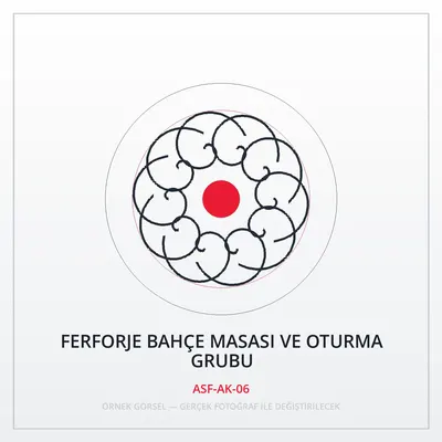 Ferforje Bahçe Masası ve Oturma Grubu