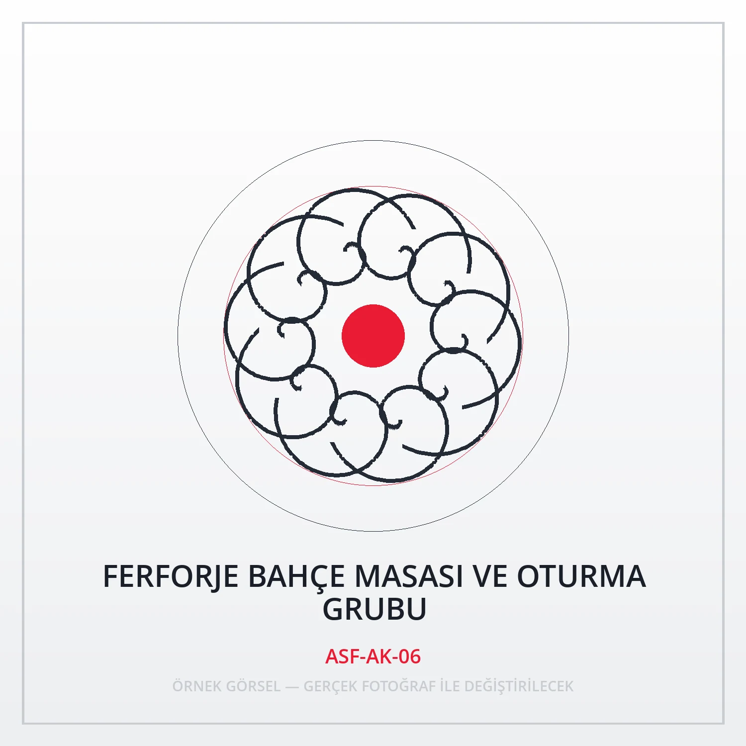 Ferforje Bahçe Masası ve Oturma Grubu