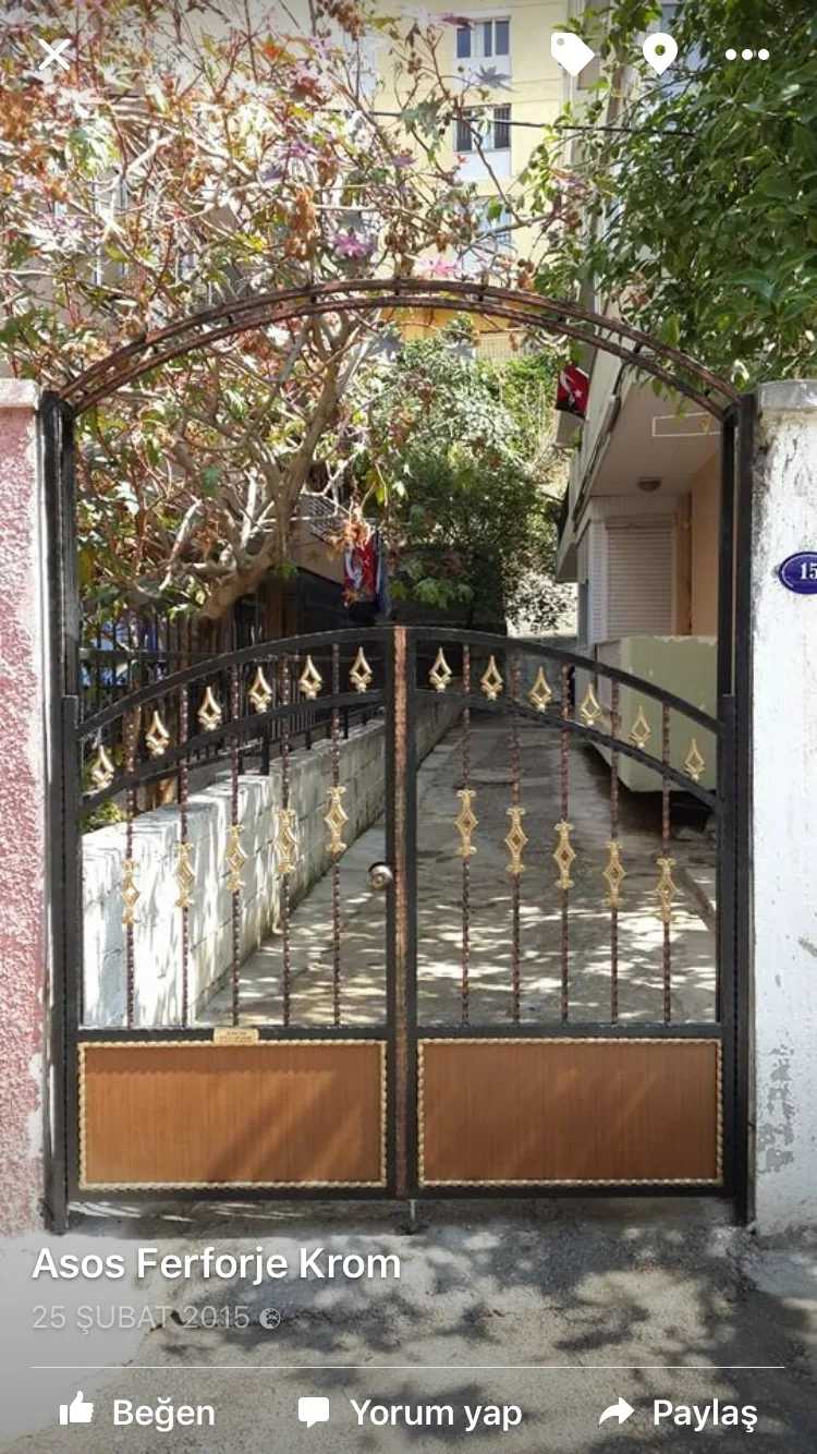 Ferforje Çift Kanat Bahçe Kapısı — görsel 10