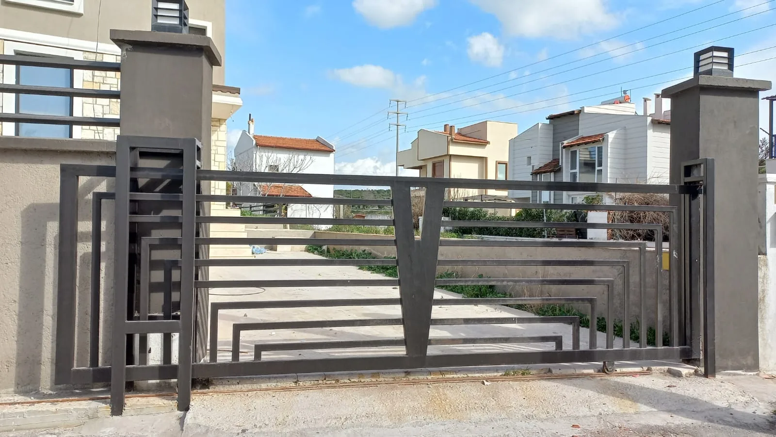 Sürgülü (Raylı) Ferforje Bahçe Kapısı — görsel 30