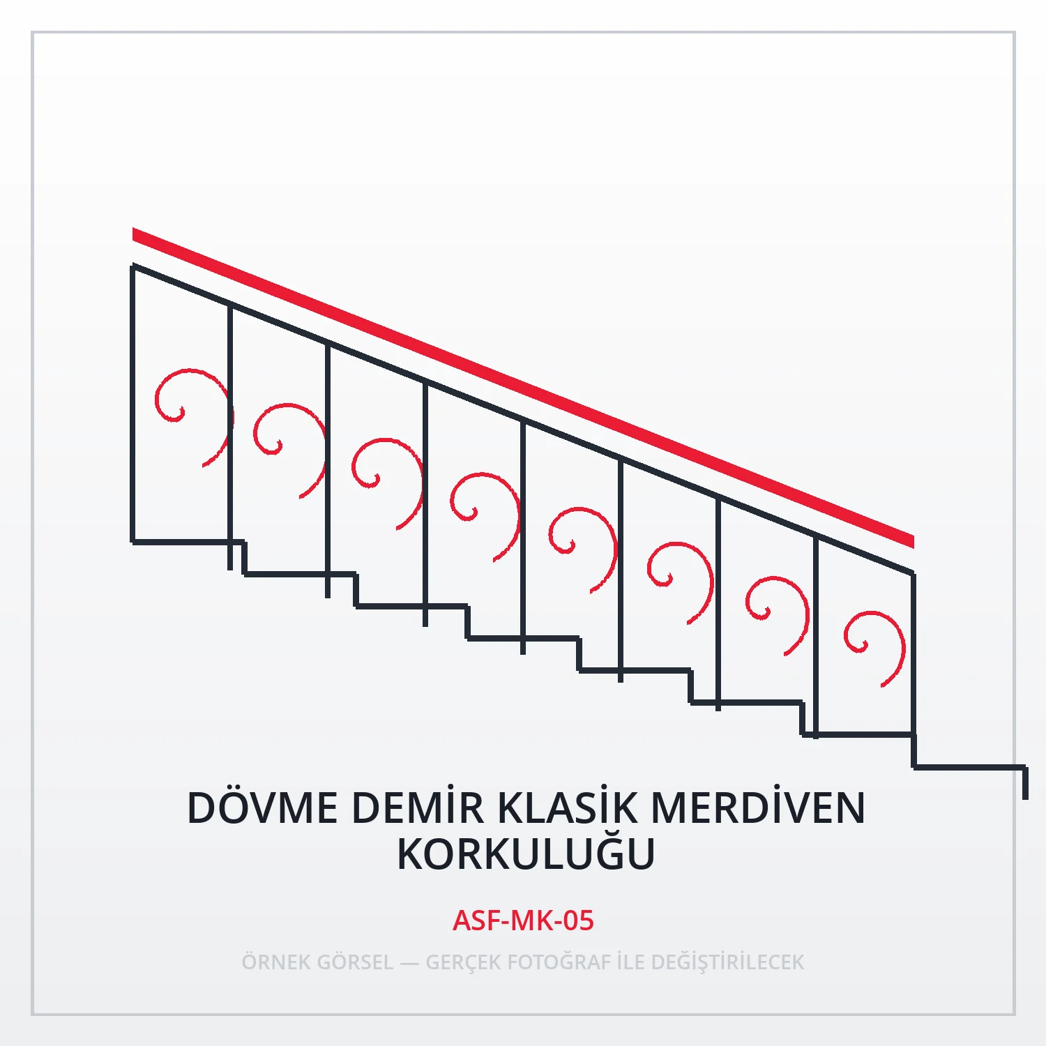 Dövme Demir Klasik Merdiven Korkuluğu
