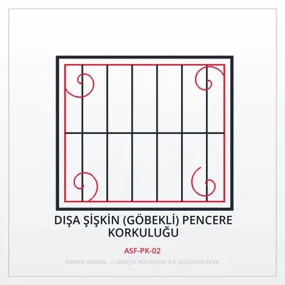 Dışa Şişkin (Göbekli) Pencere Korkuluğu