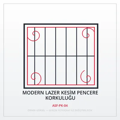 Modern Lazer Kesim Pencere Korkuluğu