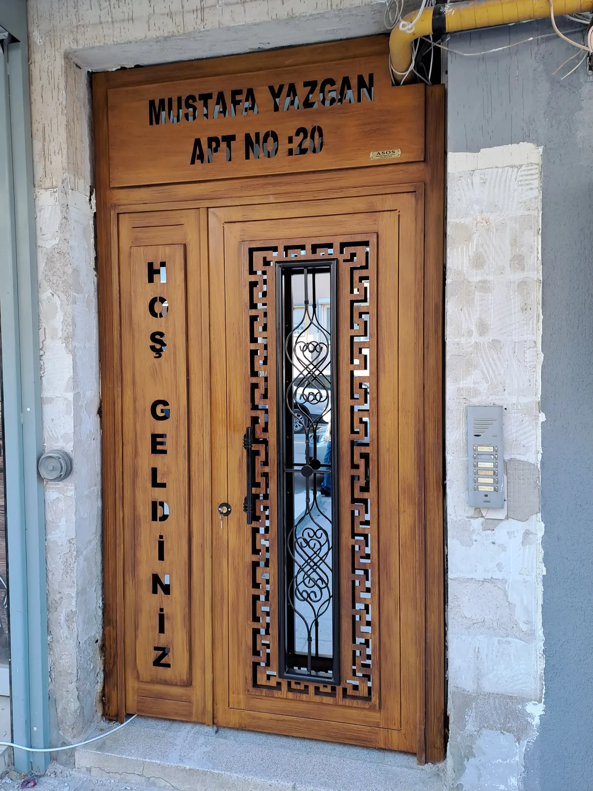 Ferforje Apartman Giriş Kapısı — görsel 2