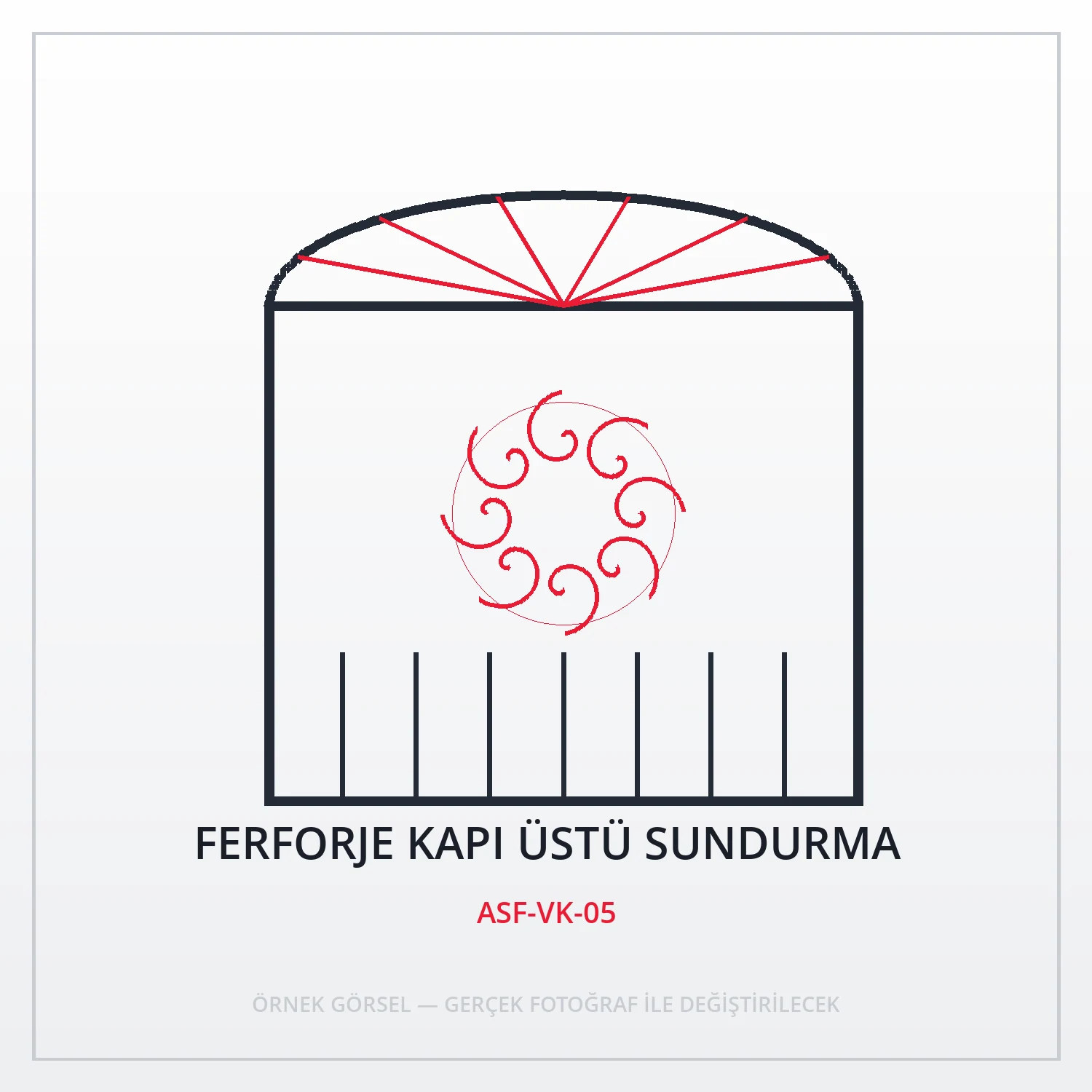 Ferforje Kapı Üstü Sundurma